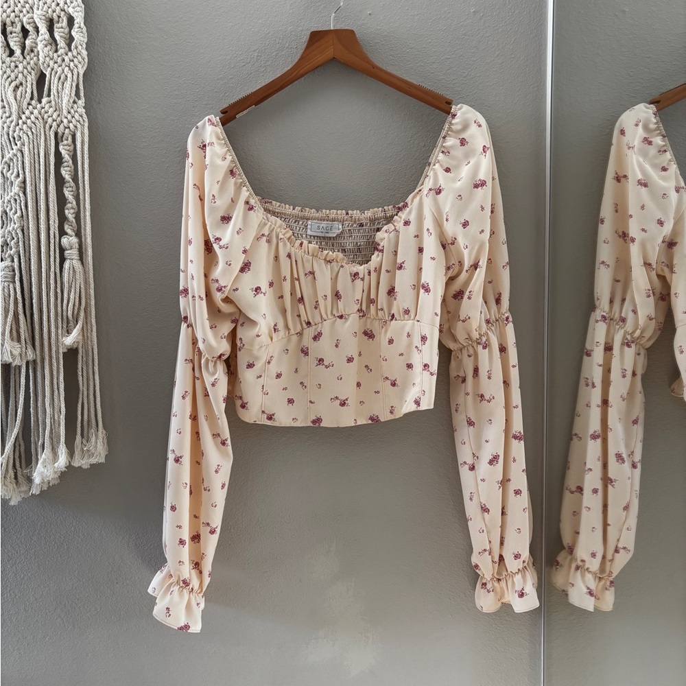 Floral Cream Women's Top